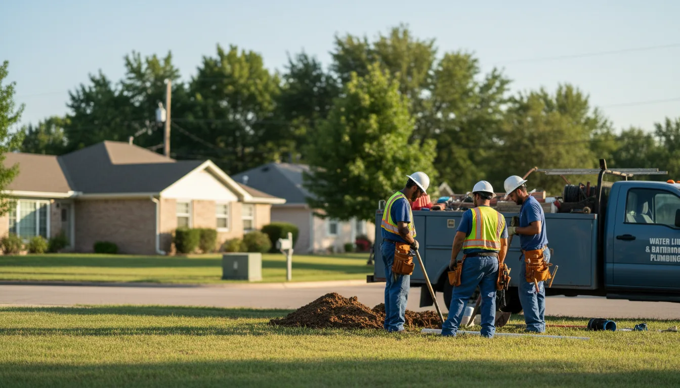 Residential water line and bathroom plumbing service in Sharon, ND